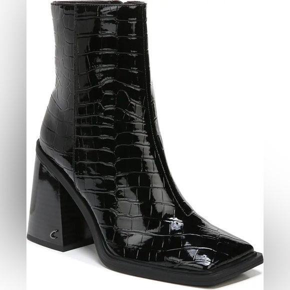 Woman’s Layla Black Square Heel Bootie CIRCUS NY. New - Picture 1 of 11